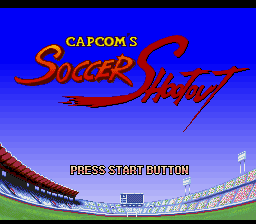 Capcom's Soccer Shootout (USA) Title Screen